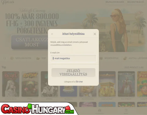 VipLuck Casino Bejelentkezési probléma