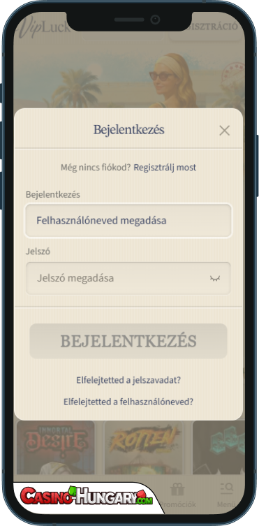VipLuck Kaszinó Bejelentkezés