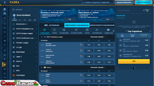 casea kaszinó Sportfogadás