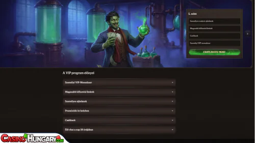 alterspin kaszinó vip program