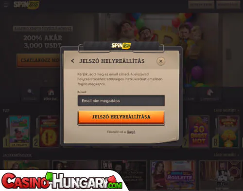 spinboss kaszinó bejelentkezési probléma