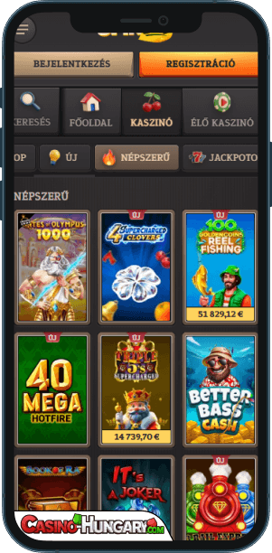 spinboss kaszinó mobilalkalmazás